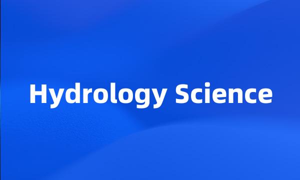 Hydrology Science