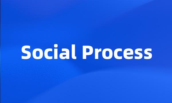 Social Process