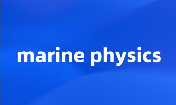 marine physics