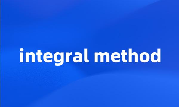 integral method