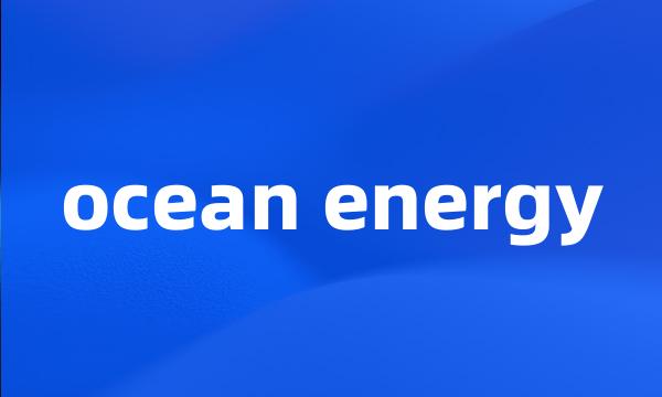 ocean energy