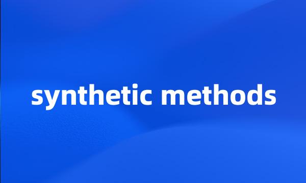 synthetic methods