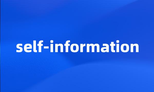 self-information