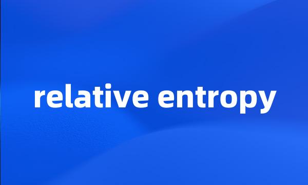 relative entropy