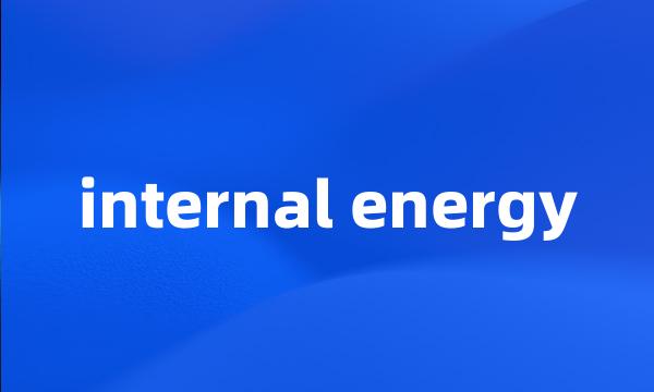 internal energy