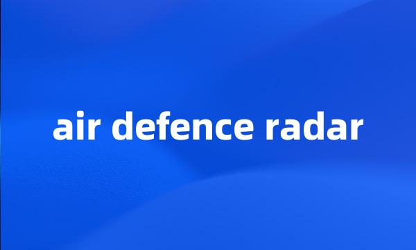 air defence radar