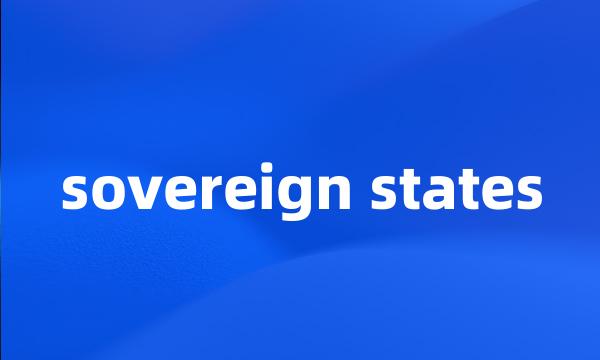 sovereign states