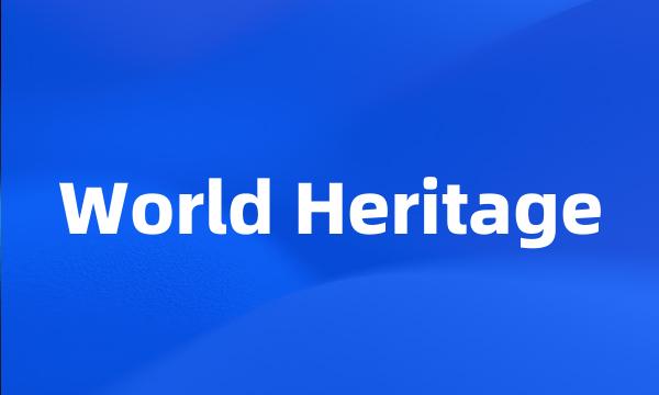 World Heritage