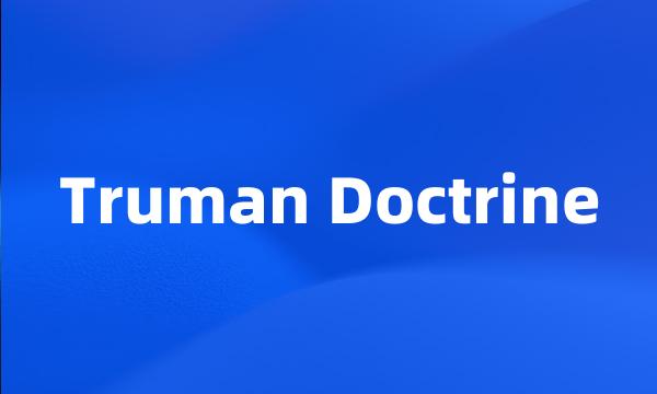 Truman Doctrine