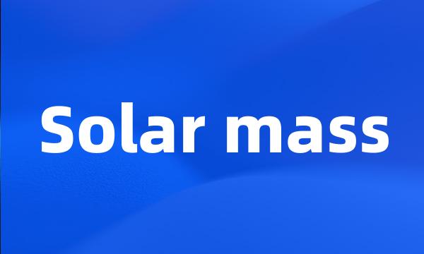 Solar mass