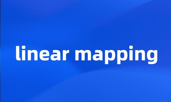 linear mapping