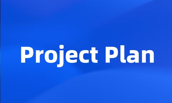 Project Plan