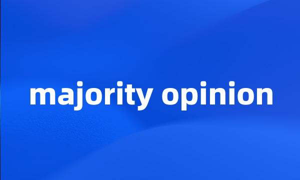 majority opinion