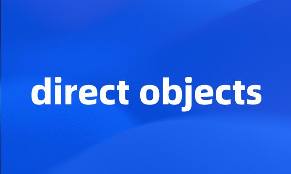 direct objects