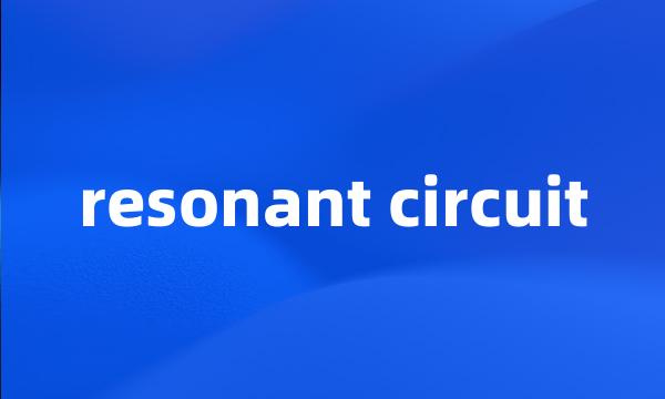 resonant circuit