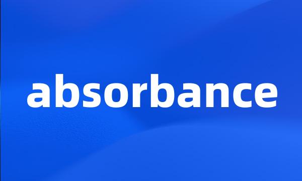 absorbance