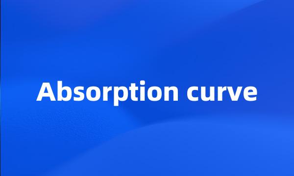 Absorption curve