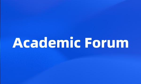 Academic Forum