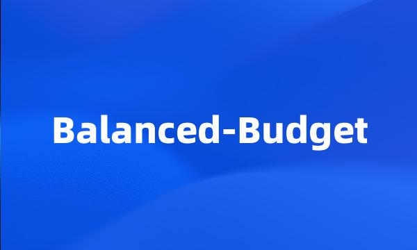 Balanced-Budget