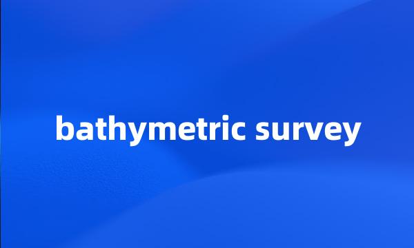 bathymetric survey