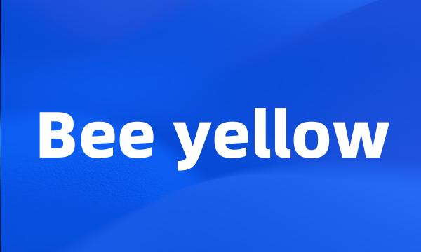 Bee yellow