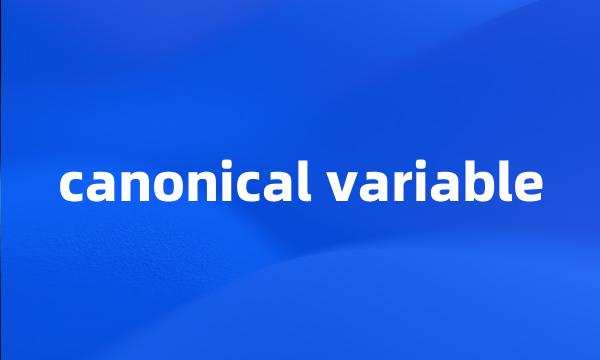 canonical variable