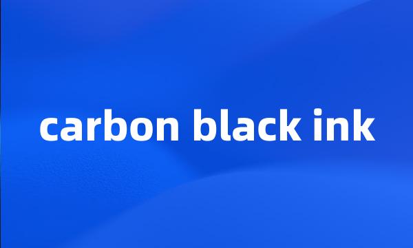 carbon black ink