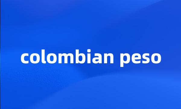 colombian peso