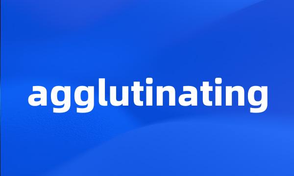 agglutinating