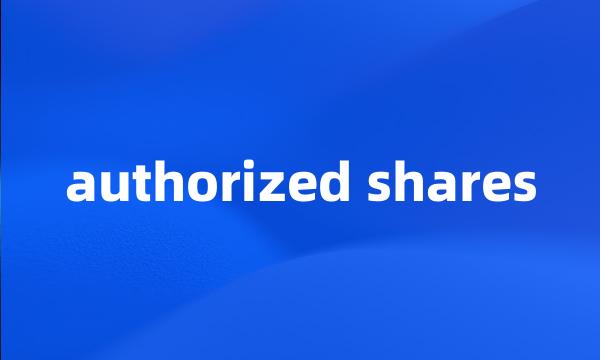 authorized shares