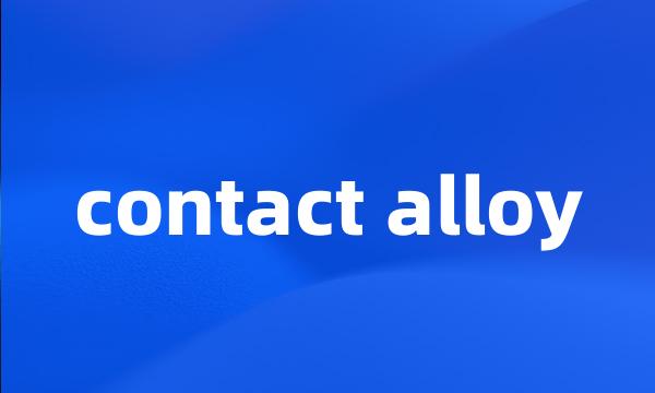 contact alloy