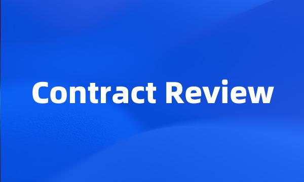 Contract Review