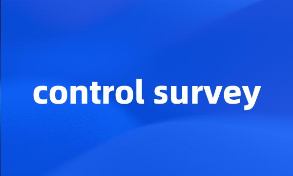 control survey