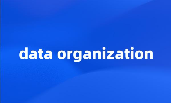 data organization