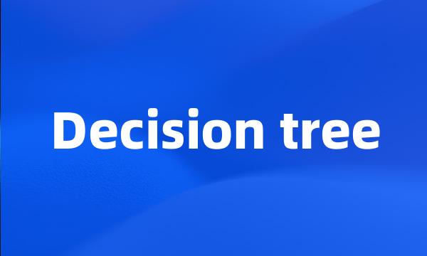 Decision tree