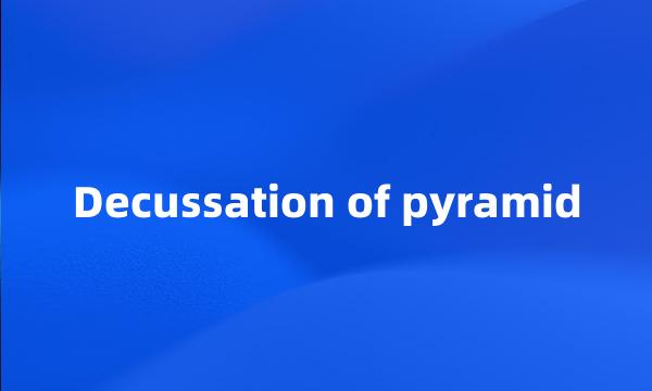 Decussation of pyramid