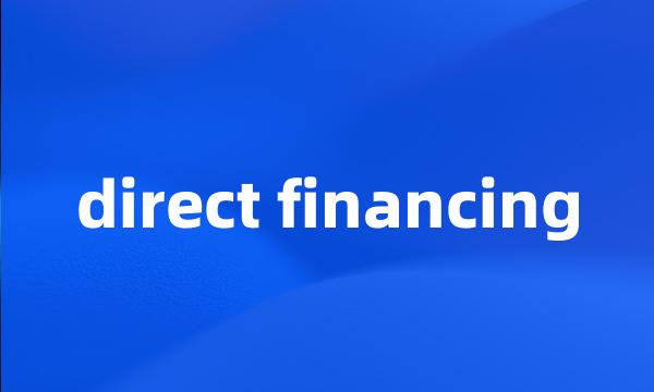 direct financing