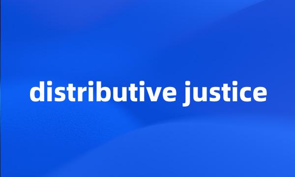 distributive justice