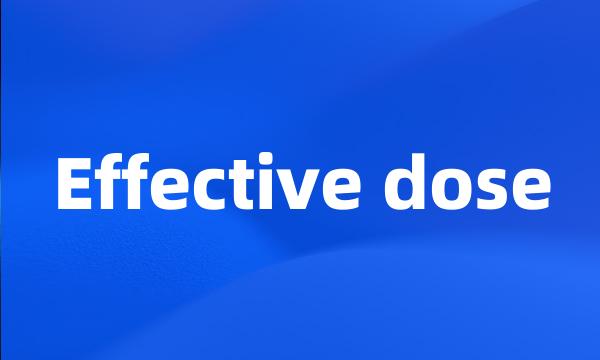 Effective dose