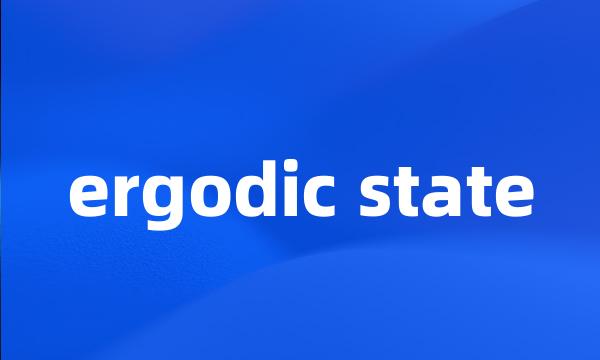 ergodic state