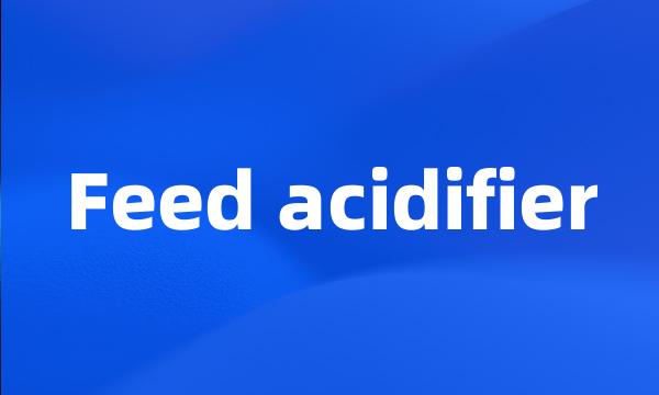 Feed acidifier