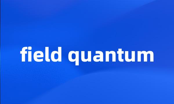 field quantum