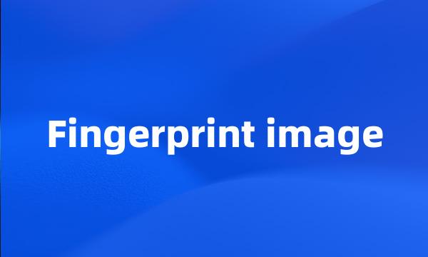 Fingerprint image