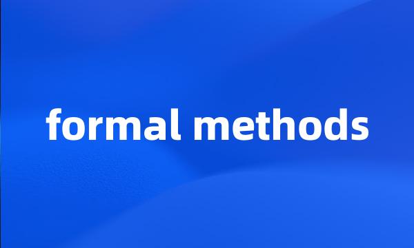 formal methods