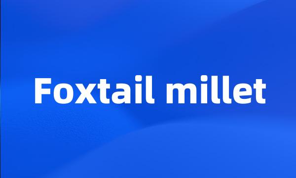 Foxtail millet