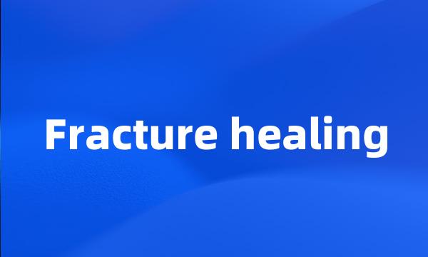 Fracture healing