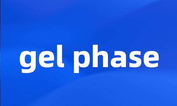 gel phase