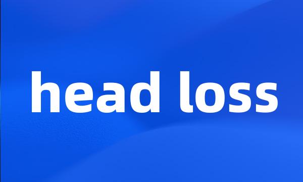 head loss