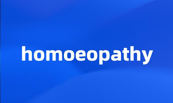 homoeopathy