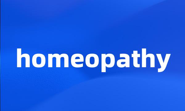 homeopathy